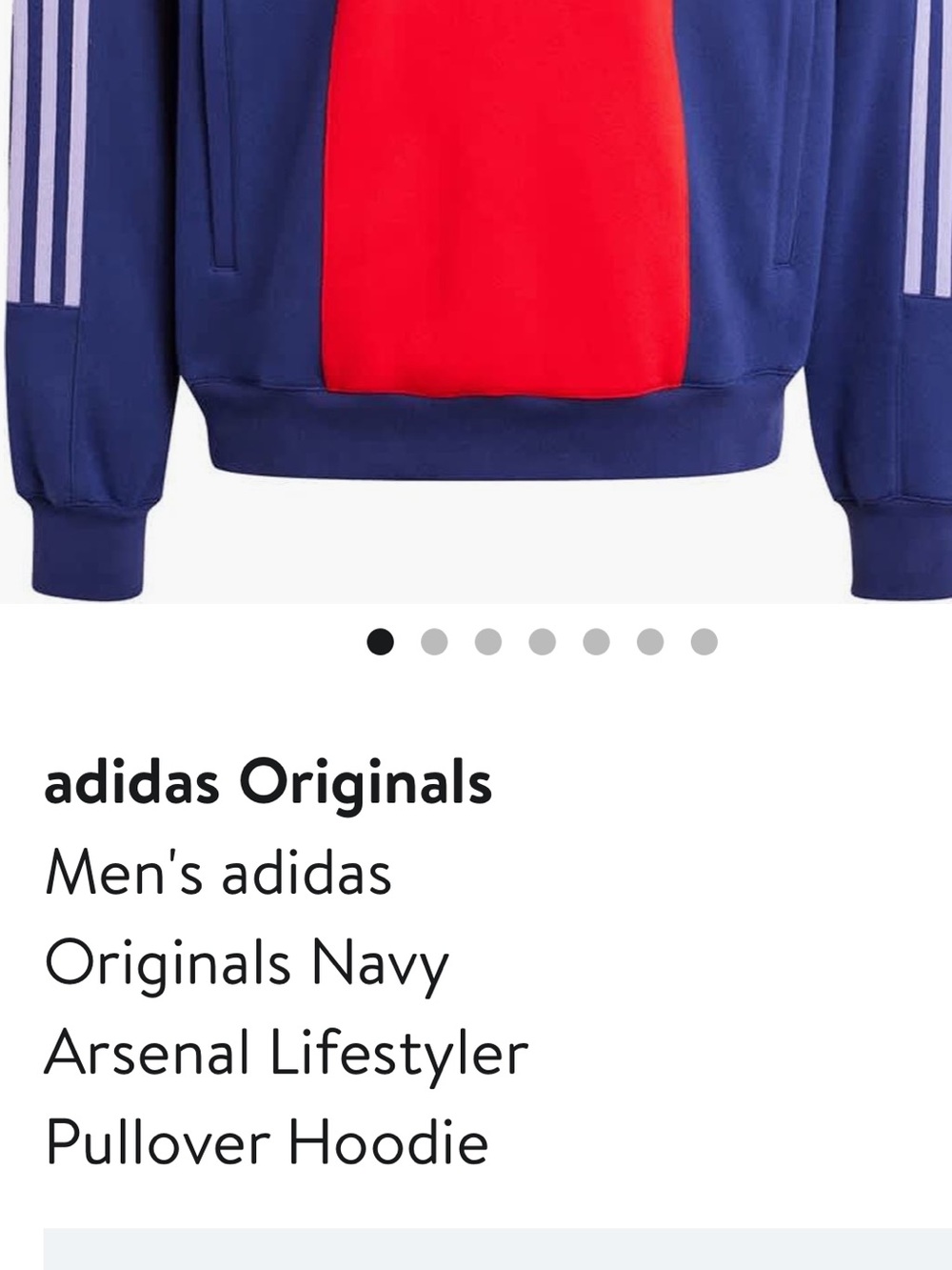 NEW⚽️ adidas Originals  Adult Arsenal 2024 Lifestyler Navy Pullover Hoodie $110 - Picture 5 of 5